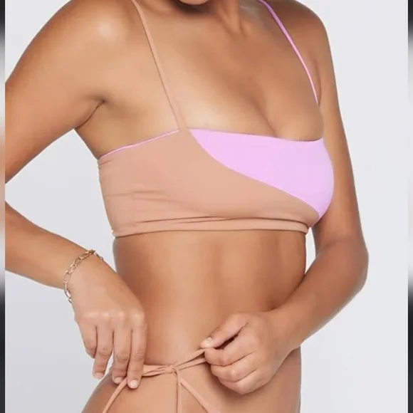 L Space Bikini Rosebud Putty Top M - Picture 6 of 6